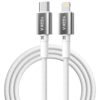 USB-C to Lightning cable white braided fast charging 27W YEEKA