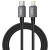 USB-C to Lightning cable black braided fast charging 27W YEEKA