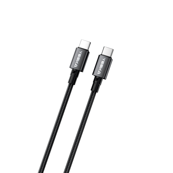 Black YEEKA USB-C to USB-C braided cable